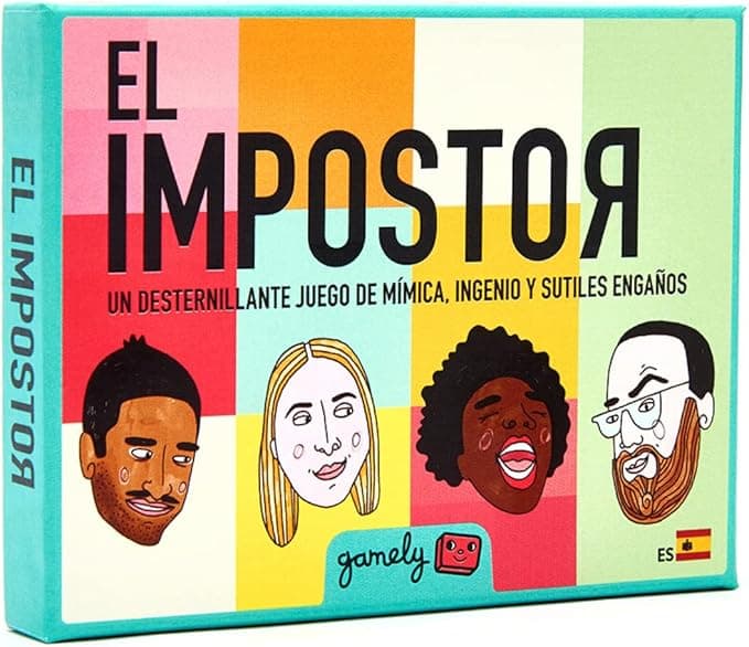 El Impostor: El desternillante Juego grupal de mímica y deducción de tamaño Bolsillo. (Español)