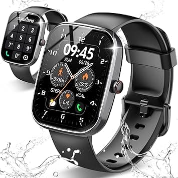 Reloj Inteligente Hombre Mujer, 1.91" Smartwatch con Llamadas Bluetooth y Whatsapp Notificación, 113+ Deportivos Modos Smart Watch con Pulsómetro/Monitor de Sueño, IP68 Pulsera Actividad Android iOS