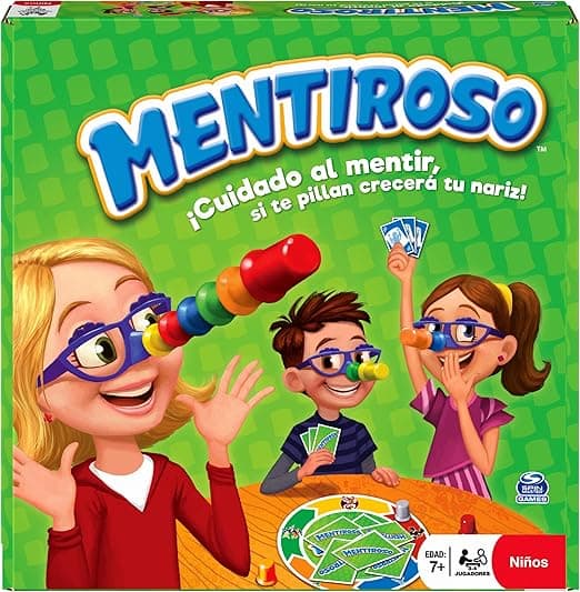 SPIN MASTER GAMES - MENTIROSO Juego de Mesa para 2-6 Jugadores - 6065110 - Juegos Infantiles - Juegos de Mesa Adulto y Niños - Regalo niños 7 años + - Juegos de Mesa Niños 7 Años +